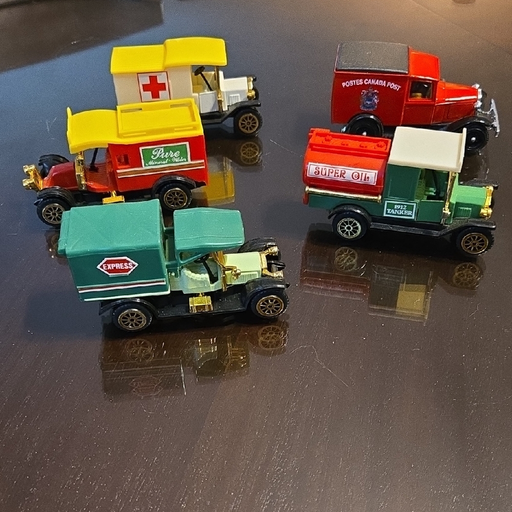 Vintage Toy Truck And Train Set - Multicolor